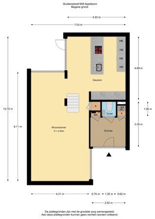 Floorplan - Gruttersdreef 608, 7328 DX Apeldoorn